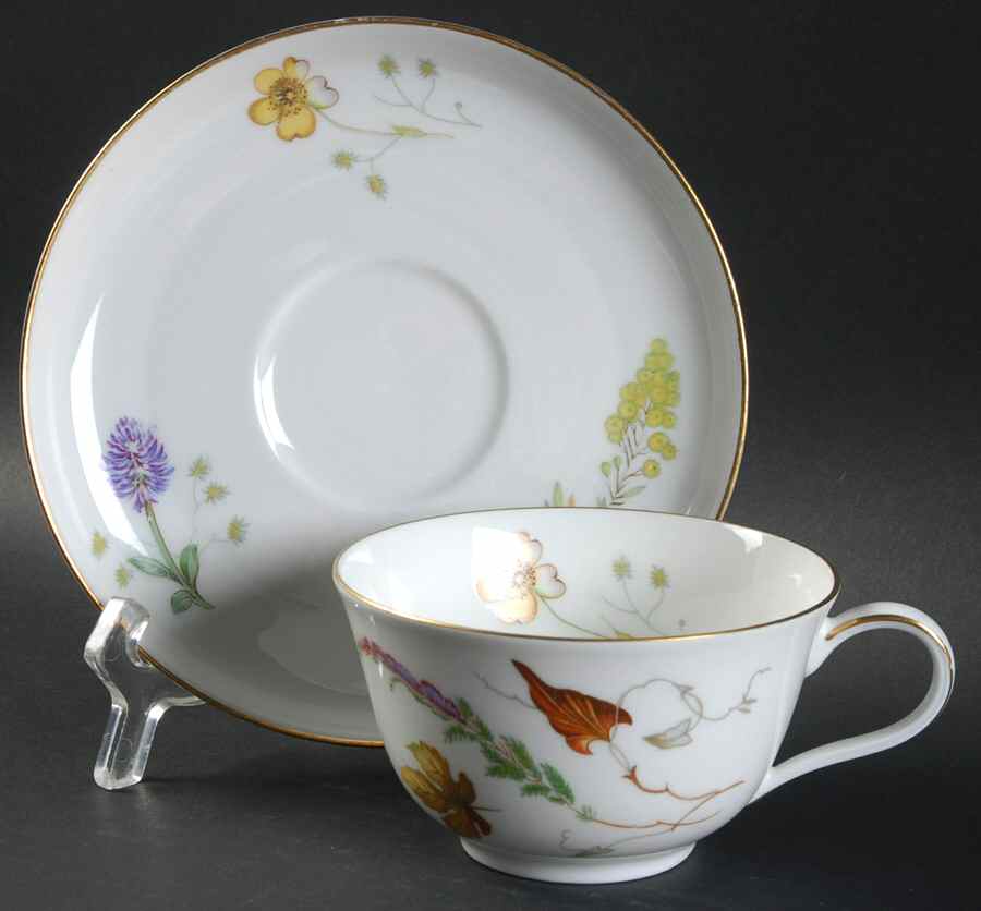 3656 (White) Footed Cup & Saucer Set by Rosenthal - Continental-1