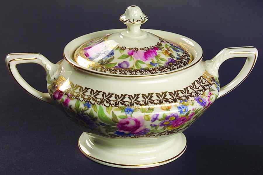 Garden Caprice (Smooth Edge) Sugar Bowl & Lid by Rosenthal - Continental-1