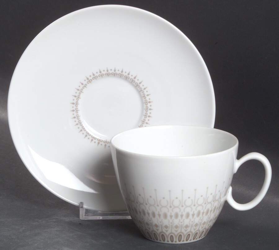 R452 Flat Cup & Saucer Set by Rosenthal - Continental-1