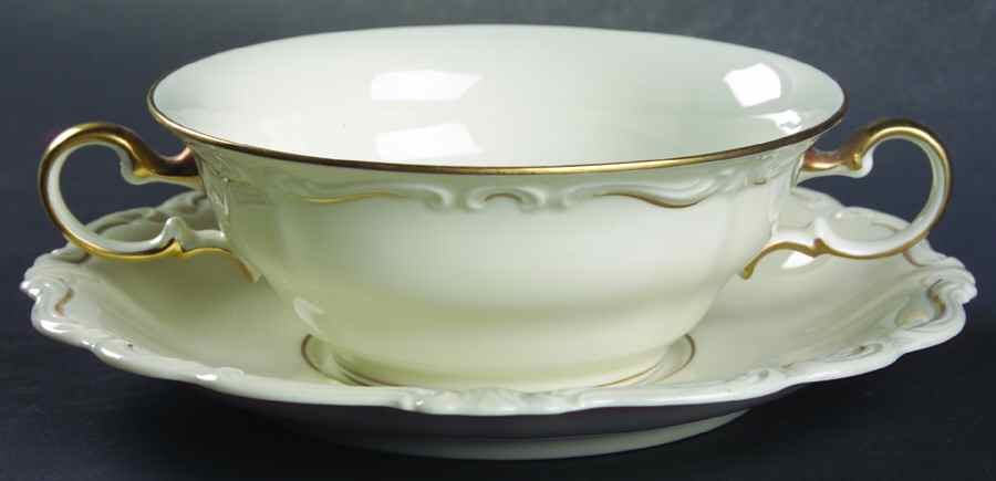3102 Flat Cream Soup Bowl & Saucer Set by Rosenthal - Continental-1