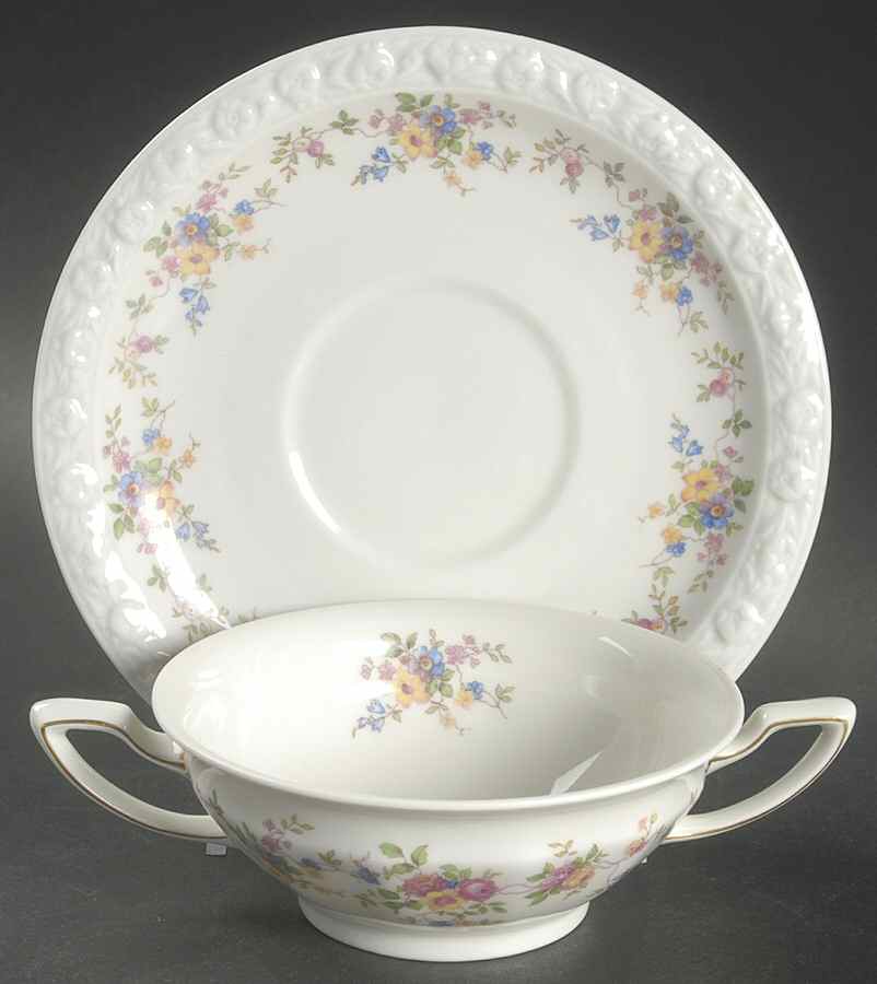 R56 Flat Cream Soup Bowl & Saucer Set by Rosenthal - Continental-1
