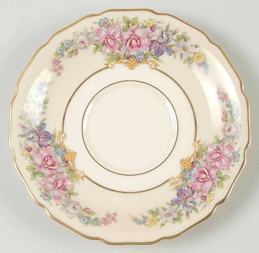 Gwendolyn (Yellow or Yellow & Red Scrolls) Saucer for Bouillon Cup by Rosenthal - Continental-1