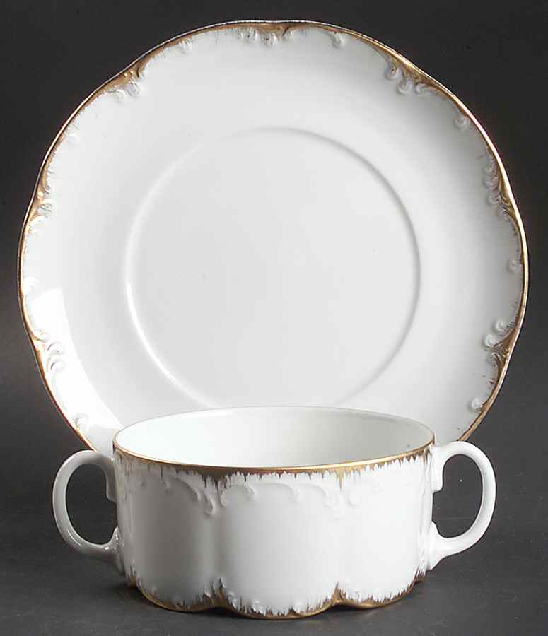 Rambouillet Flat Cream Soup Bowl & Saucer Set by Rosenthal - Continental-1