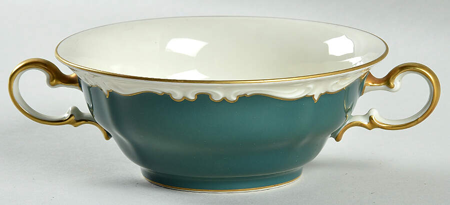 Raphael Green Flat Cream Soup Bowl by Rosenthal - Continental-1