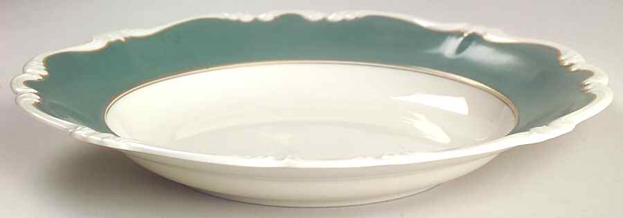 Raphael Green Rim Soup Bowl by Rosenthal - Continental-1