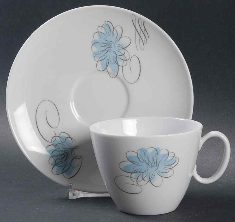 Reflections Flat Cup & Saucer Set by Rosenthal - Continental-1