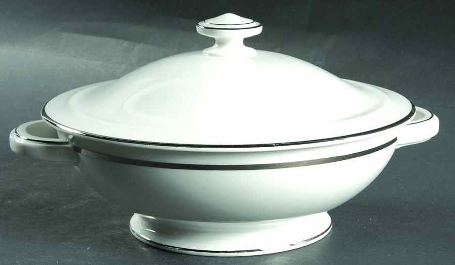 Regent (Platinum Trim) Round Covered Vegetable by Rosenthal - Continental-1