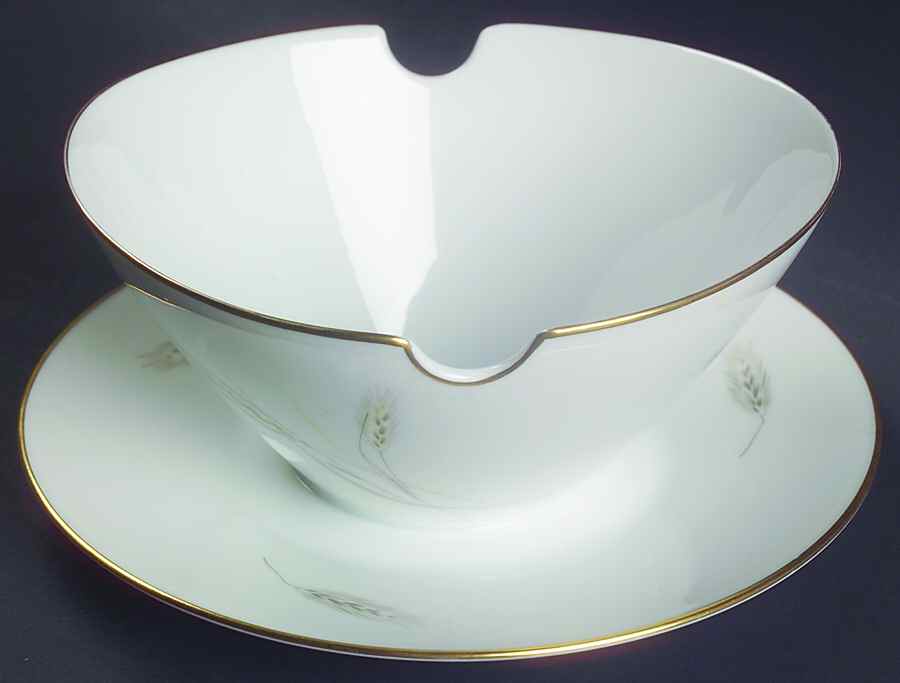 Regina Gold Gravy Boat with Attached Underplate by Rosenthal - Continental-1