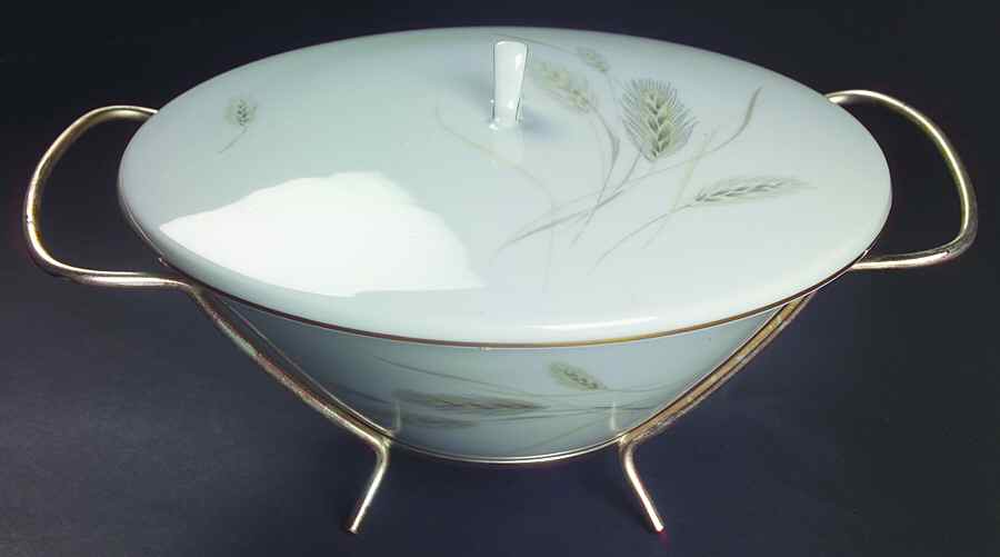 Regina Gold Round Covered Vegetable-Uses RV9 As Base W/Mtl Std by Rosenthal - Continental-1