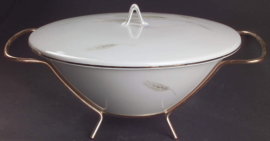 Regina Platinum Round Covered Vegetable-Uses RV9 As Base W/Mtl Std by Rosenthal - Continental-1