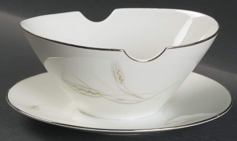 Regina Platinum Gravy Boat with Attached Underplate by Rosenthal - Continental-1