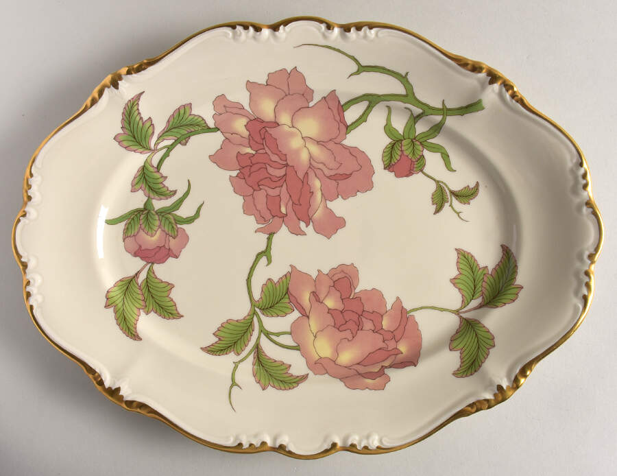 Rigoletto (Pompadour, Gold) 14" Oval Serving Platter by Rosenthal - Continental-1