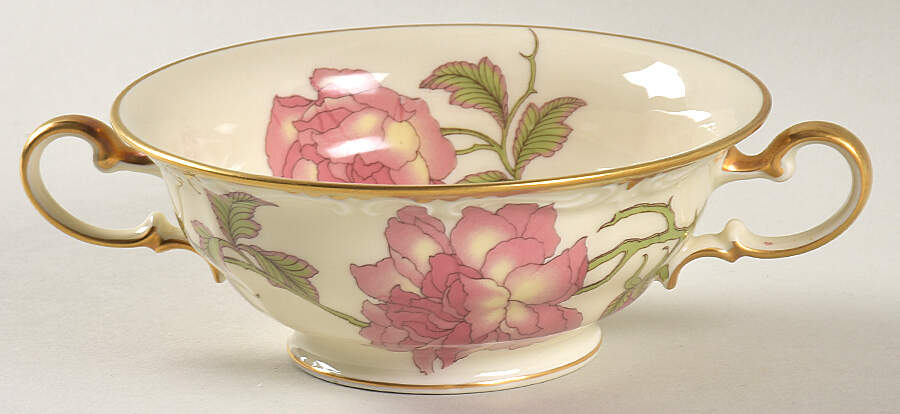 Rigoletto (Pompadour, Gold) Footed Cream Soup Bowl by Rosenthal - Continental-1