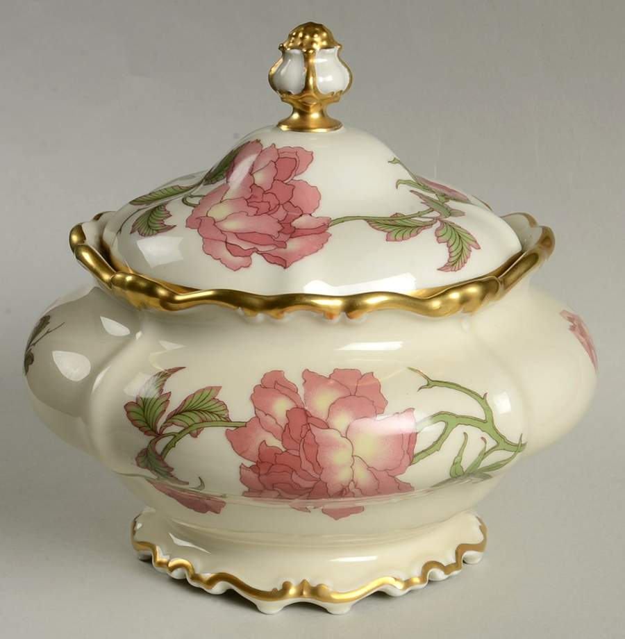 Rigoletto (Pompadour, Gold) Large Candy Box & Lid by Rosenthal - Continental-1
