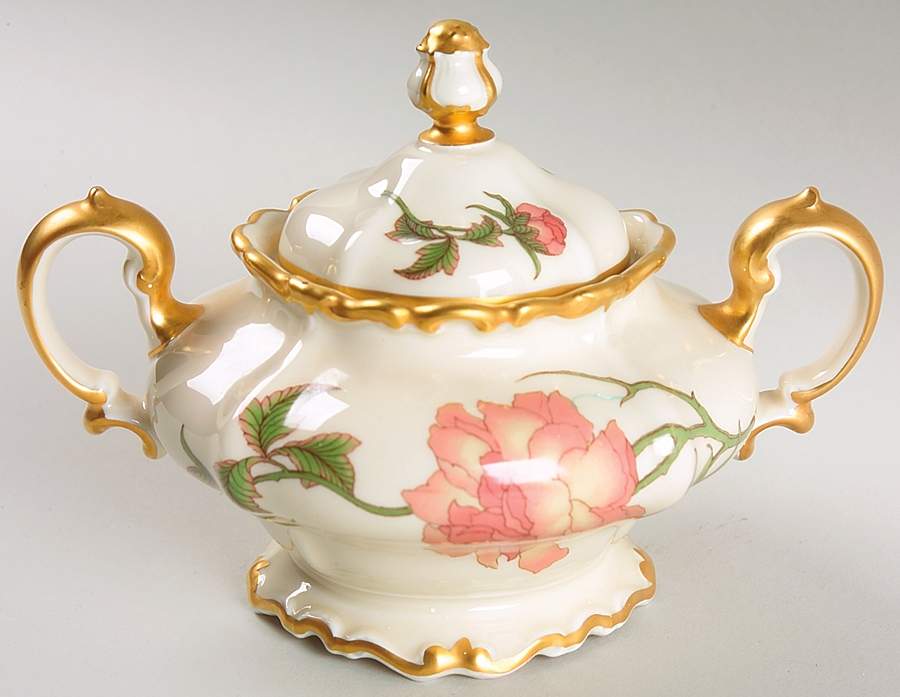 Rigoletto (Pompadour, Gold) Sugar Bowl & Lid by Rosenthal - Continental-1