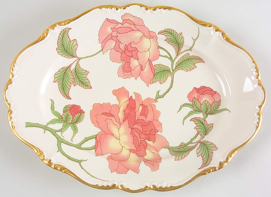 Rigoletto (Pompadour, Gold) 13" Oval Serving Platter by Rosenthal - Continental-1