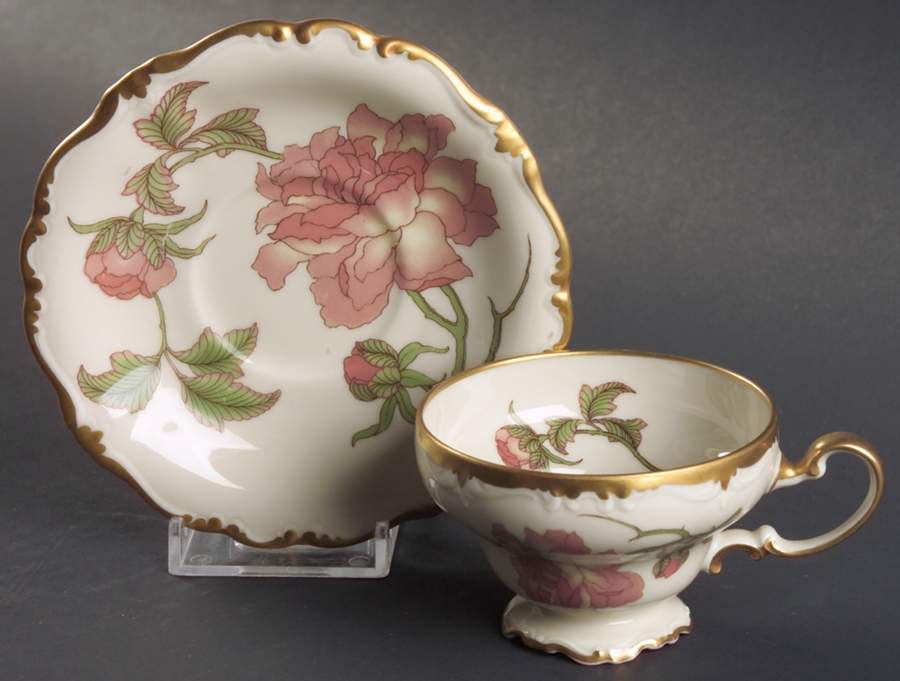 Rigoletto (Pompadour, Gold) Footed Demitasse Cup & Saucer Set by Rosenthal - Continental-1
