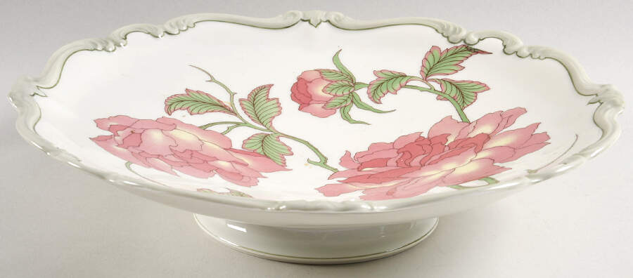 Rigoletto (Pompadour, Green) Footed Bowl by Rosenthal - Continental-1