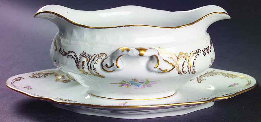 Rokoko Gravy Boat with Attached Underplate by Rosenthal - Continental-1
