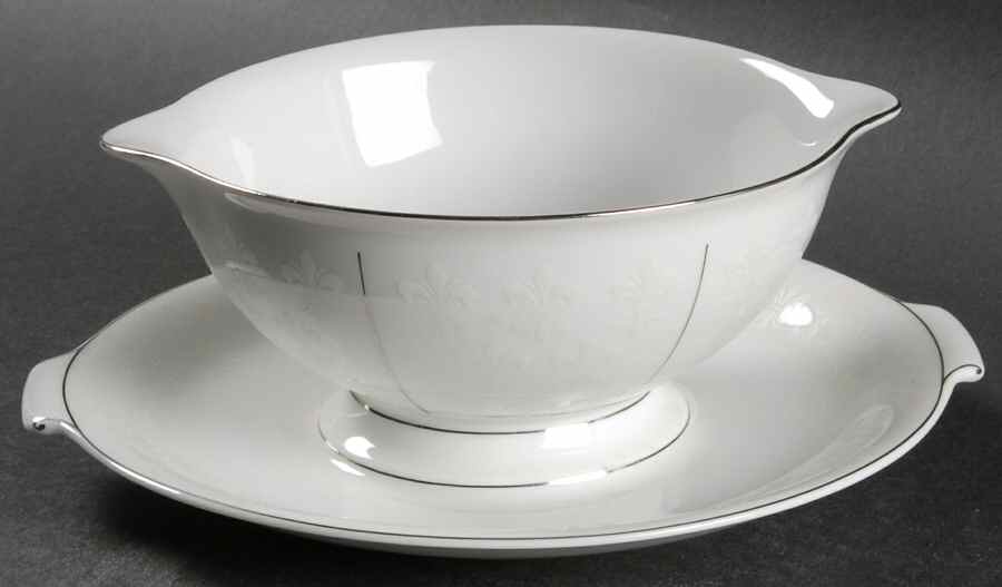 Royal Platinum Gravy Boat with Attached Underplate by Rosenthal - Continental-1