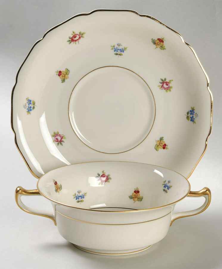 Rob Roy (Scalloped) Flat Cream Soup Bowl & Saucer Set by Rosenthal - Continental-1