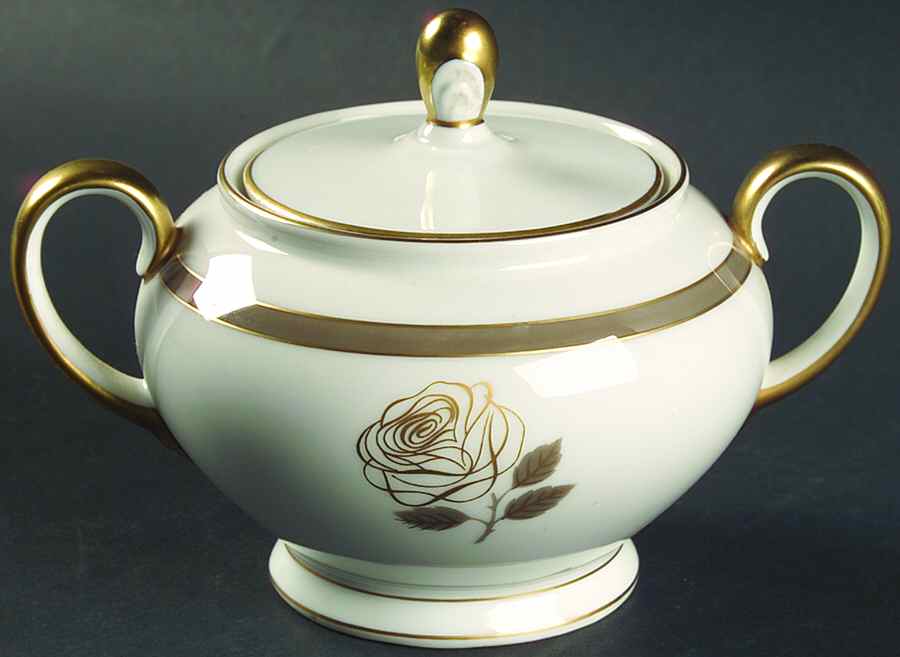 Rosenthal Rose Sugar Bowl & Lid by Rosenthal - Continental-1