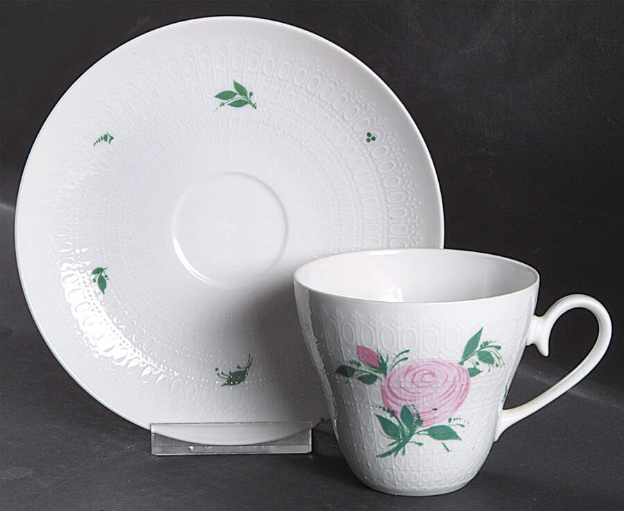 Romance Rose Flat Cup & Saucer Set by Rosenthal - Continental-1