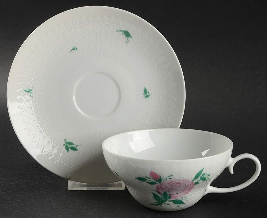 Romance Rose Flat Cup & Saucer Set by Rosenthal - Continental-1
