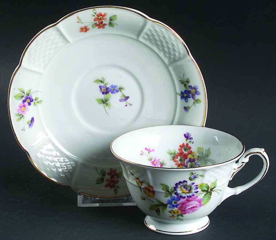 Rosemary Footed Cup & Saucer Set by Rosenthal - Continental-1