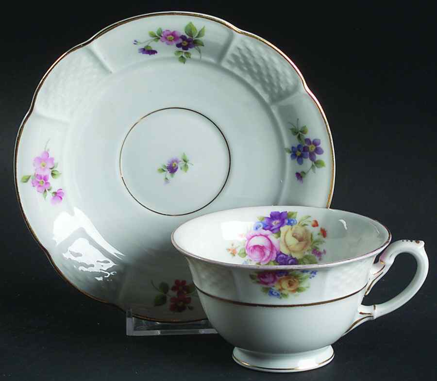 Rosemary Footed Cup & Saucer Set by Rosenthal - Continental-1