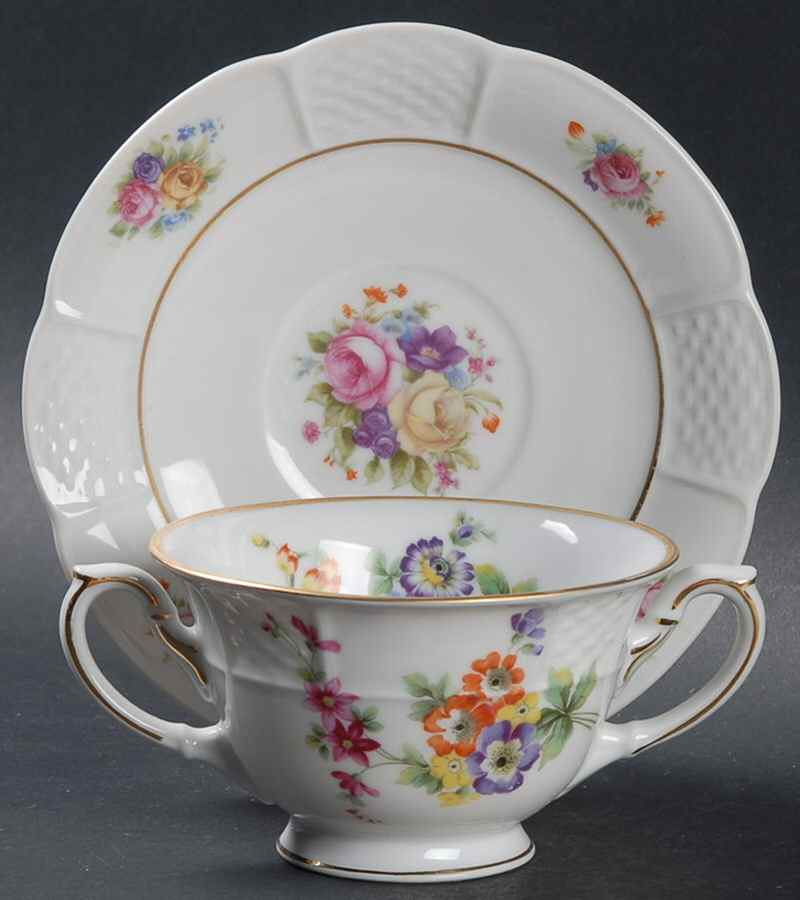 Rosemary Footed Bouillon Cup & Saucer by Rosenthal - Continental-1