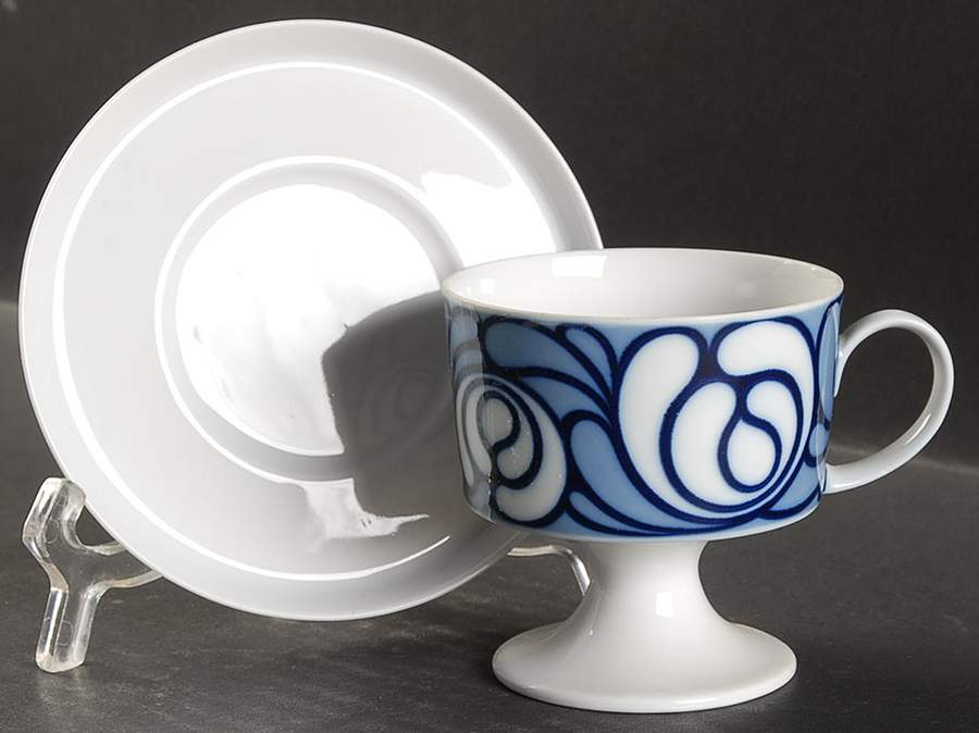 Rosamunde Footed Cup & Saucer Set by Rosenthal - Continental-1