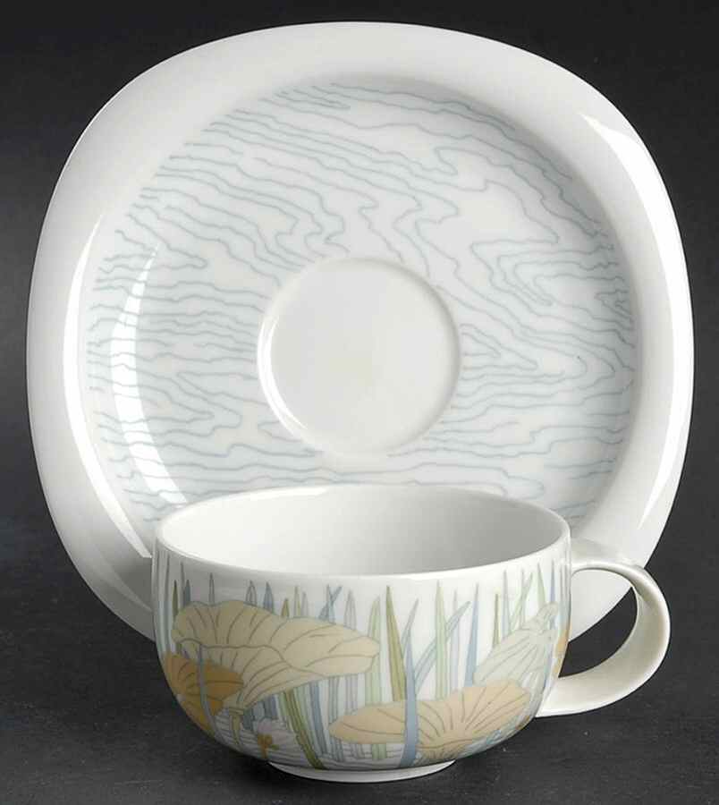 Roseau Flat Cup & Saucer Set by Rosenthal - Continental-1