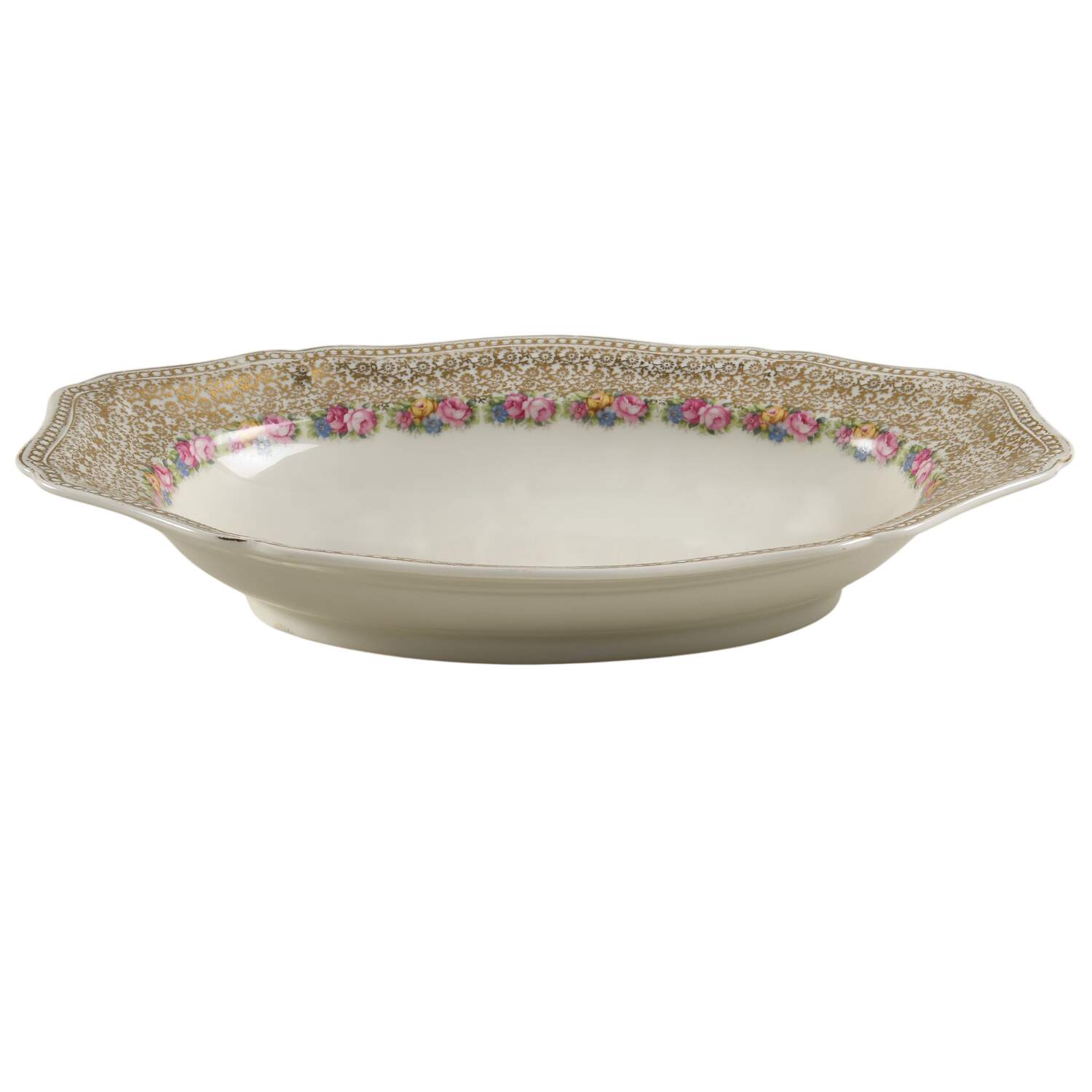 Rose Point 12" Oval Vegetable Bowl by Rosenthal - Continental-1