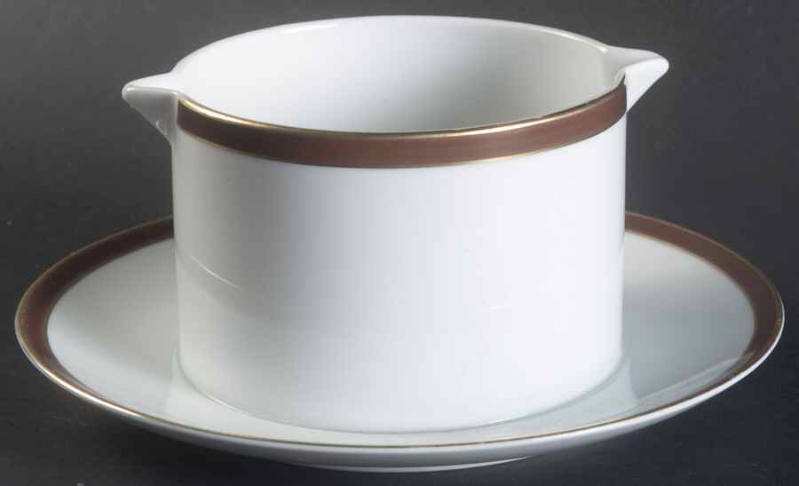 Rosette Gravy Boat with Attached Underplate by Rosenthal - Continental-1