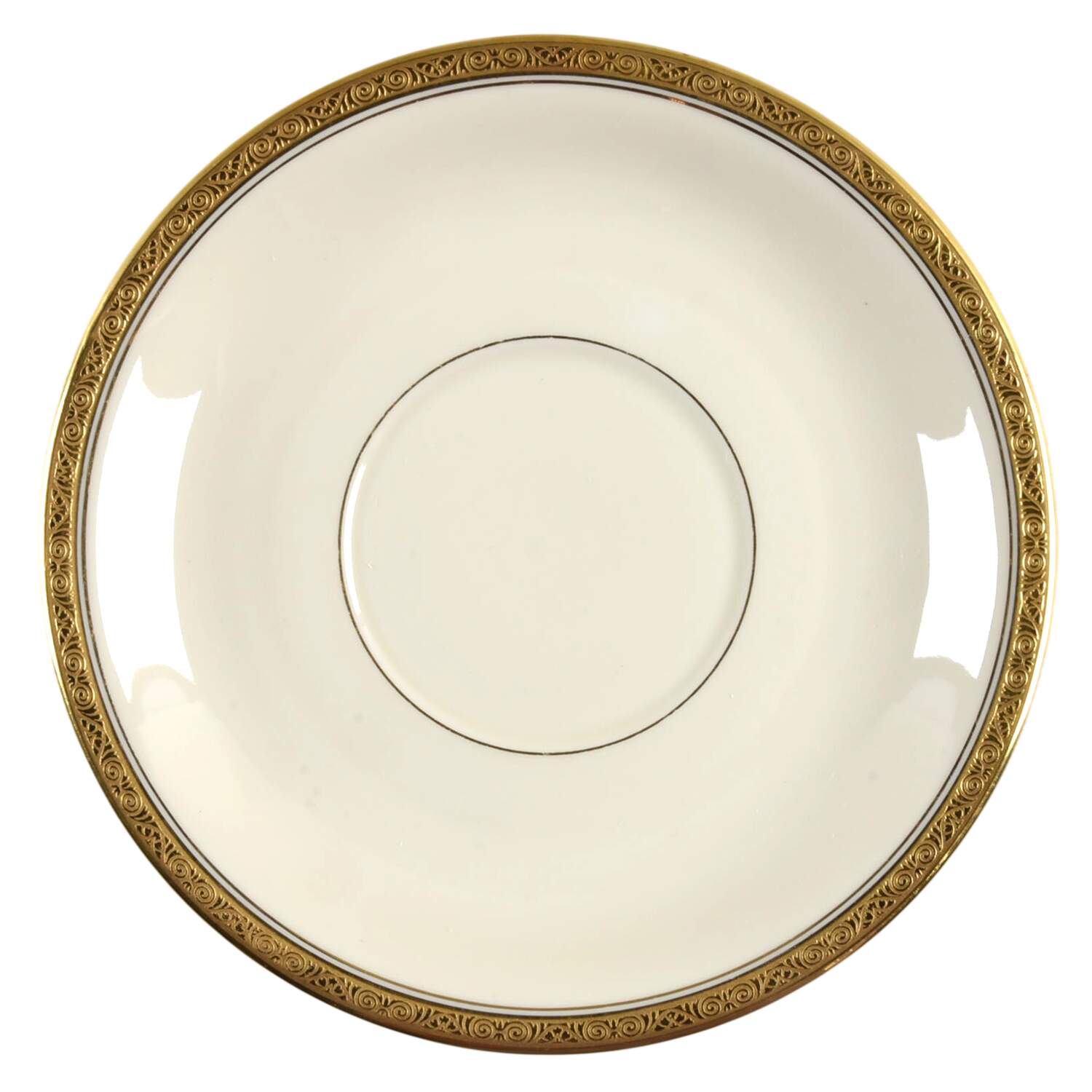 Royal (2462, Continental Ivory, Encrusted) Saucer for Cream Soup Bowl by Rosenthal - Continental-1