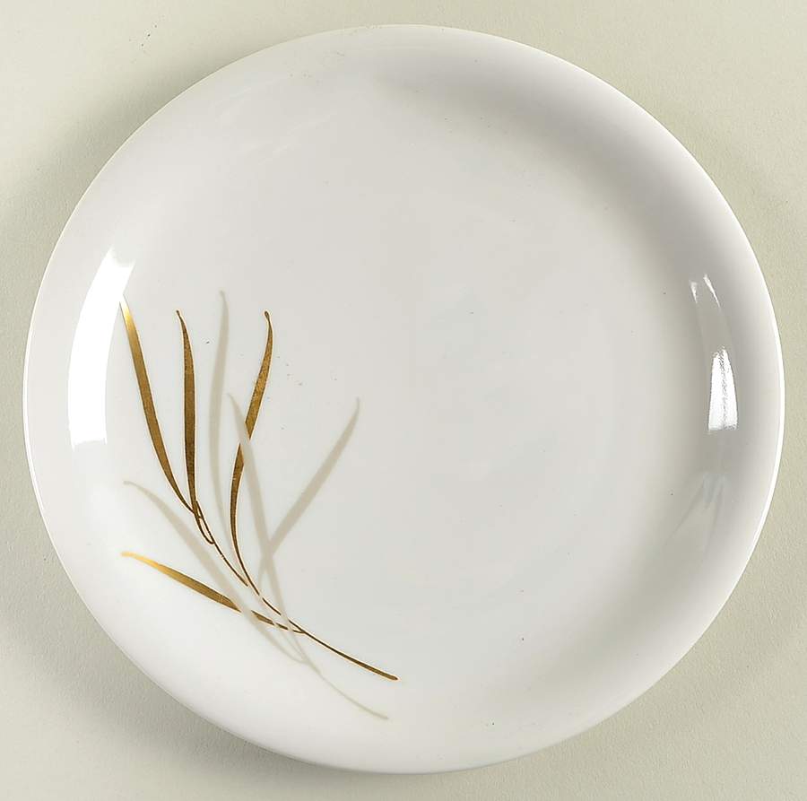 Royal (Form E, Gray and Gold Leaves) Salad Plate by Rosenthal - Continental-1