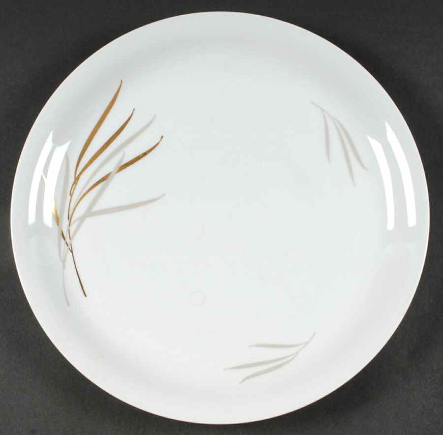 Royal (Form E, Gray and Gold Leaves) 11" Chop Plate (Round Platter) by Rosenthal - Continental-1