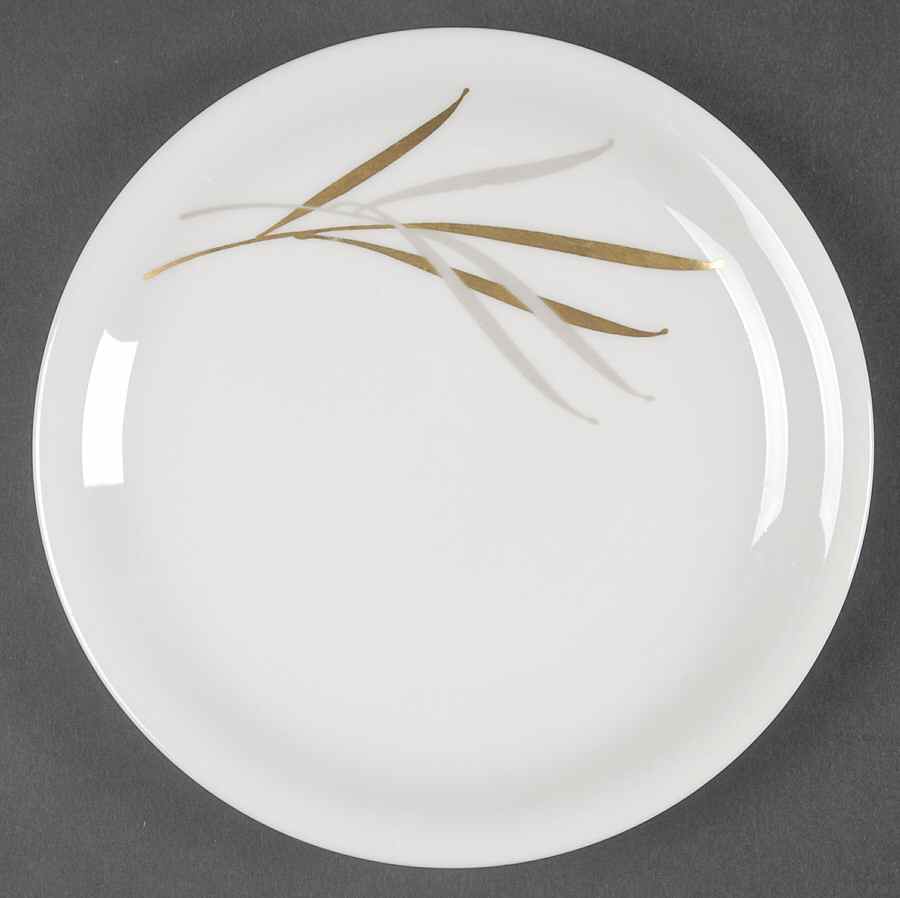 Royal (Form E, Gray and Gold Leaves) Bread & Butter Plate by Rosenthal - Continental-1