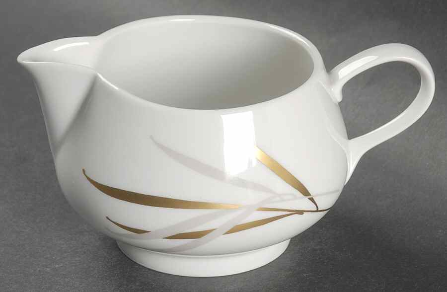 Royal (Form E, Gray and Gold Leaves) Creamer by Rosenthal - Continental-1