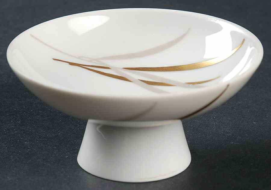 Royal (Form E, Gray and Gold Leaves) Salt Dip by Rosenthal - Continental-1