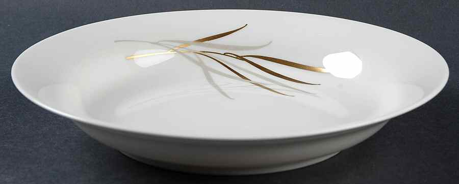 Royal (Form E, Gray and Gold Leaves) Coupe Soup Bowl by Rosenthal - Continental-1