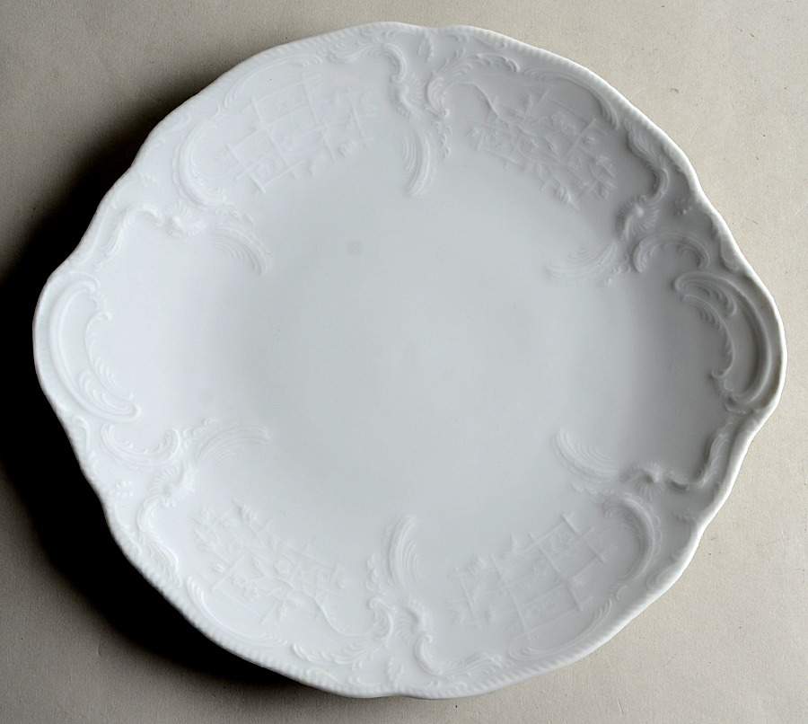 Sanssouci White Handled Cake Plate by Rosenthal - Continental-1