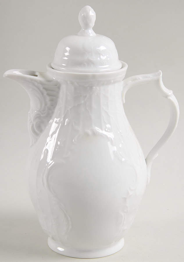 Sanssouci White Mini Coffee Pot & Lid by Rosenthal - Continental-1