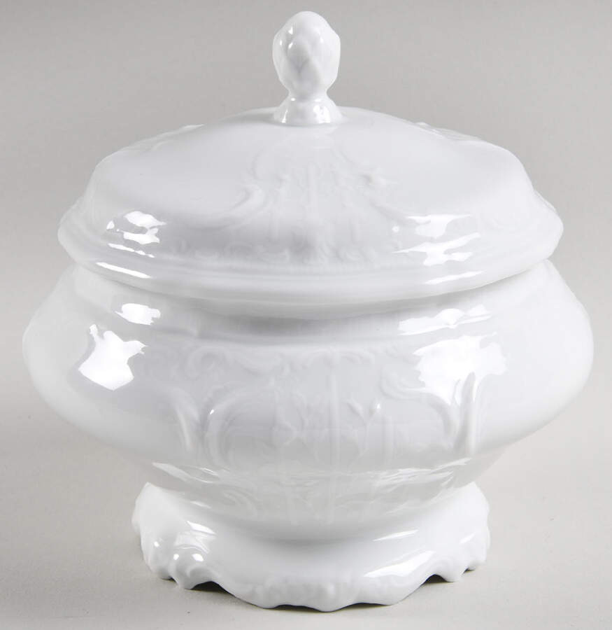 Sanssouci White Candy Box & Lid by Rosenthal - Continental-1