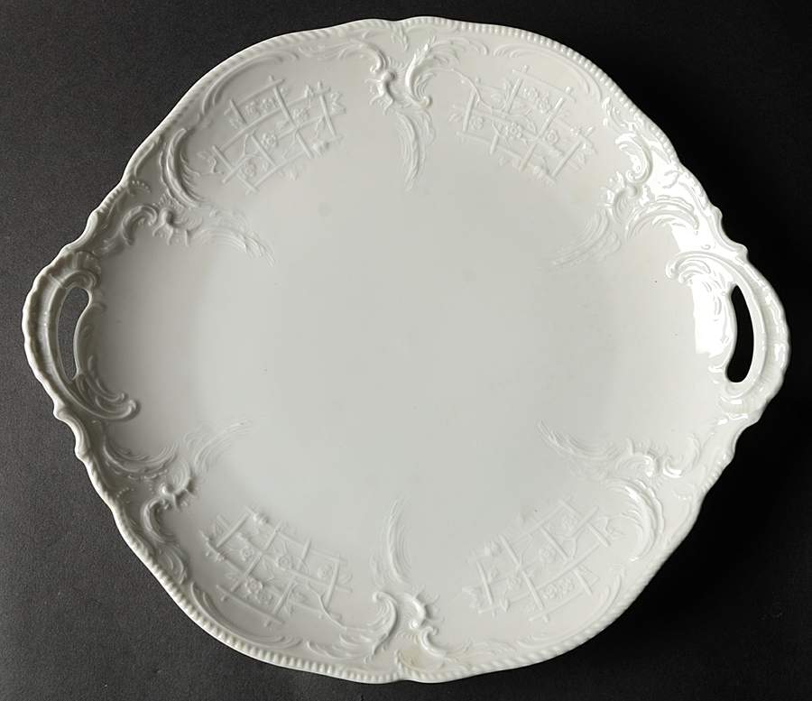 Sanssouci White Handled Cake Plate by Rosenthal - Continental-1