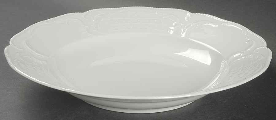 Sanssouci White Large Rim Soup Bowl by Rosenthal - Continental-1