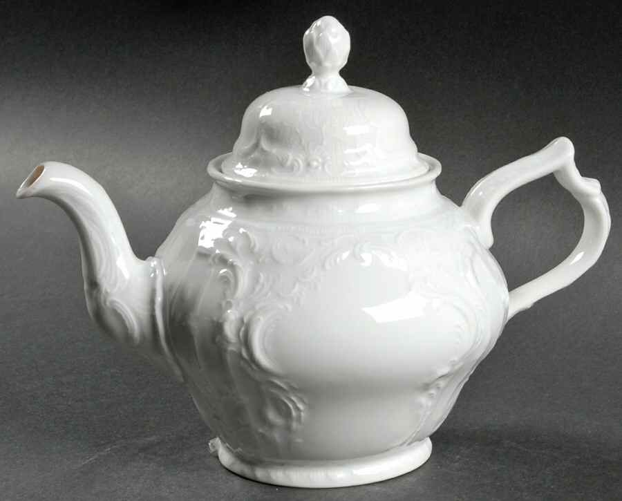 Sanssouci White Teapot & Lid by Rosenthal - Continental-1