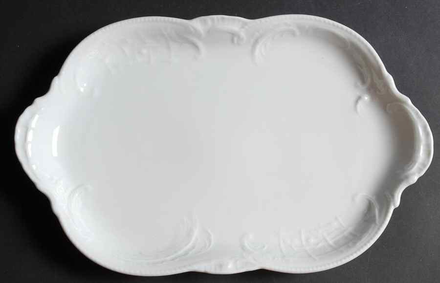 Sanssouci White 11" Oval Serving Platter by Rosenthal - Continental-1
