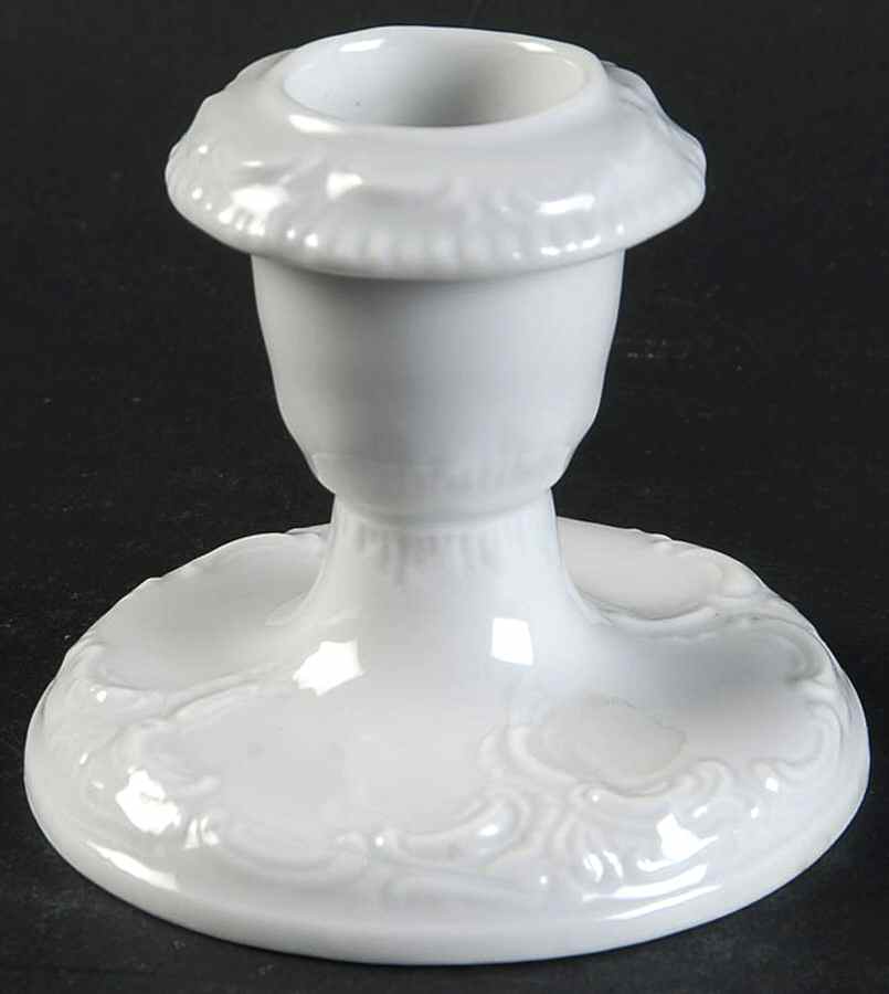 Sanssouci White Single Light Candlestick by Rosenthal - Continental-1